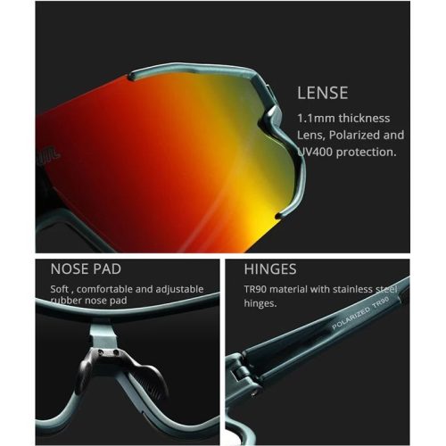 Durable TR90 Sports Polarized Sunglasses 0801